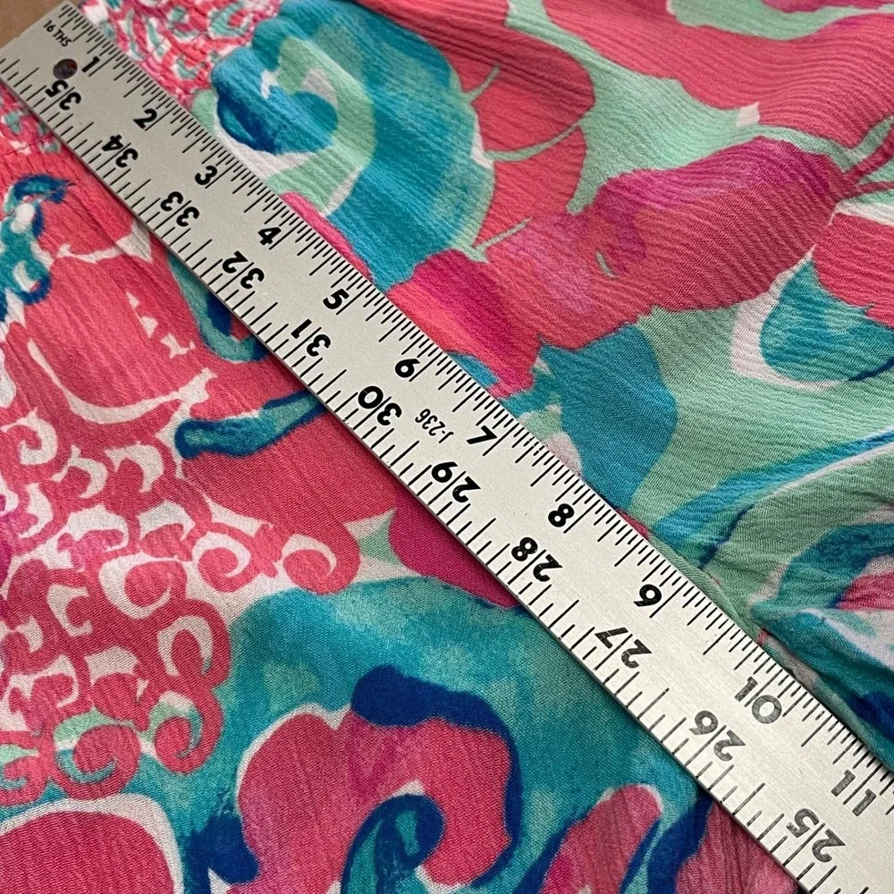 Lilly Pulitzer 'Kat Shorts' L 'Coral Reef' Cruise Rayon Pull On‎ Beach Shorts